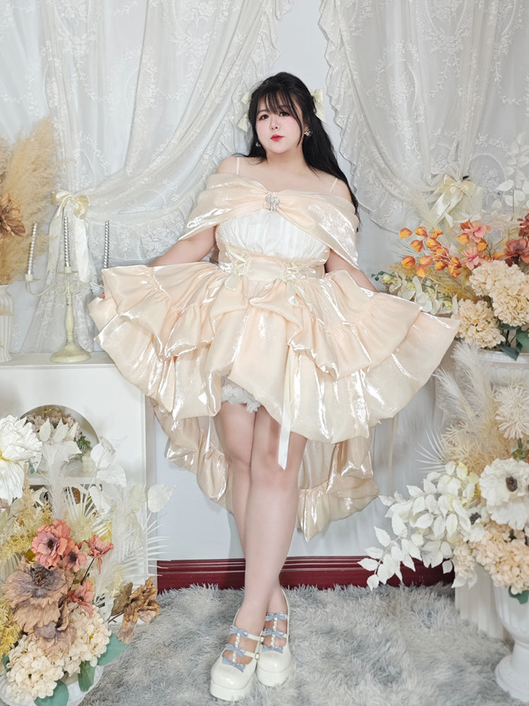 4XL Lolita Plus Size Sailor Sweet Japanese School Uniform Inspire Outfit with Ruffled Collar One Piece Dress