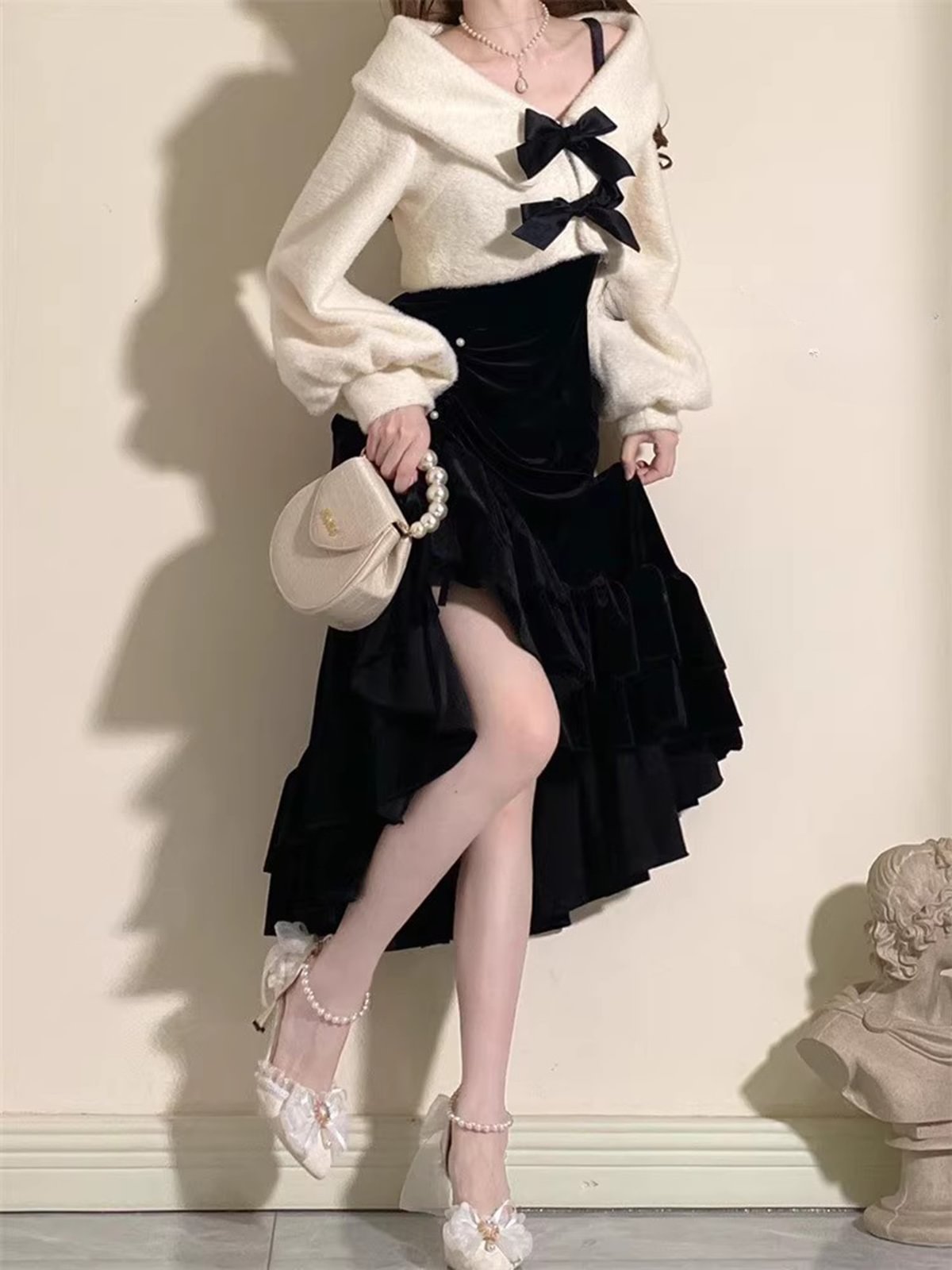 Classic Daughter Jsk Suspender Skirt Lolita Spring and Autumn Fishtail Skirt Dress Coat