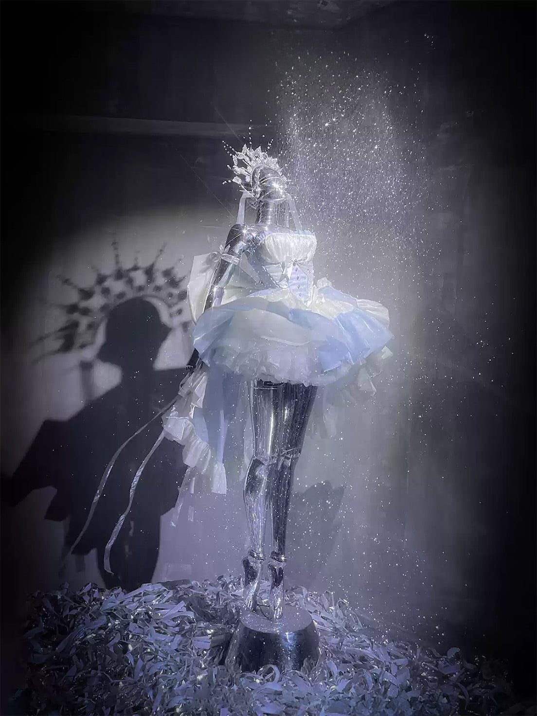 Sweet Lolita Ballet Light Blue Cake Dress for Birthday Gown Heart Dream Princess Dress