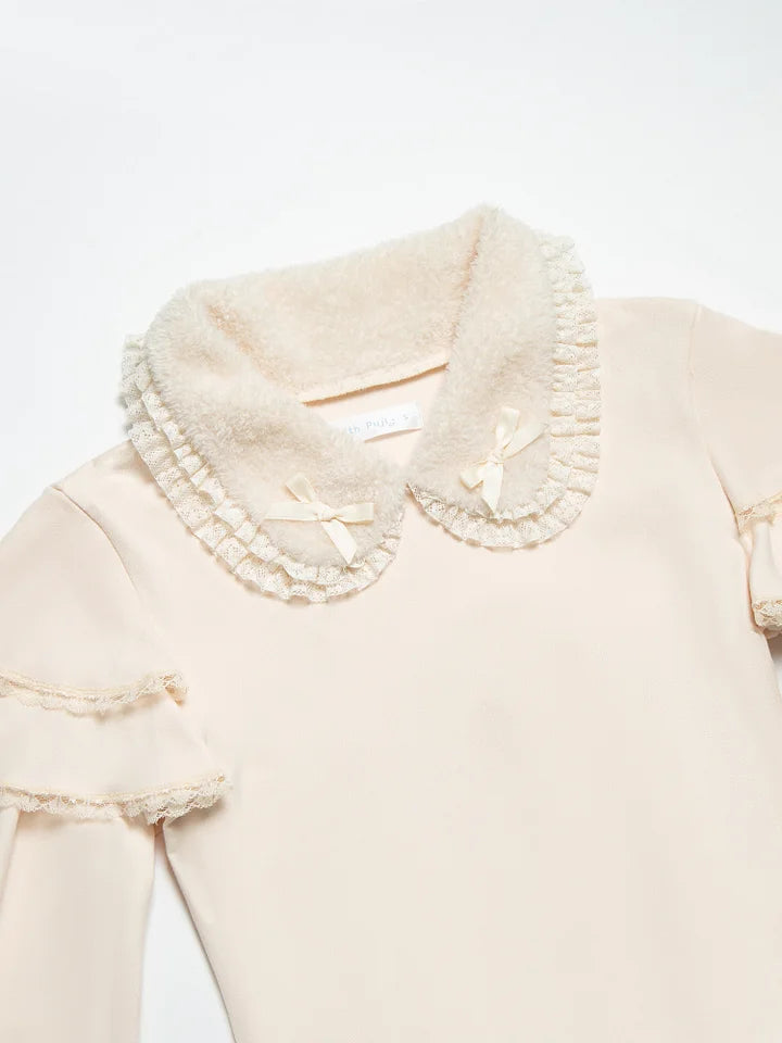 Three-color Micro-elastic Comfortable Long-sleeved Knitted Inner Autumn and Winter Lolita Blouse Shirt