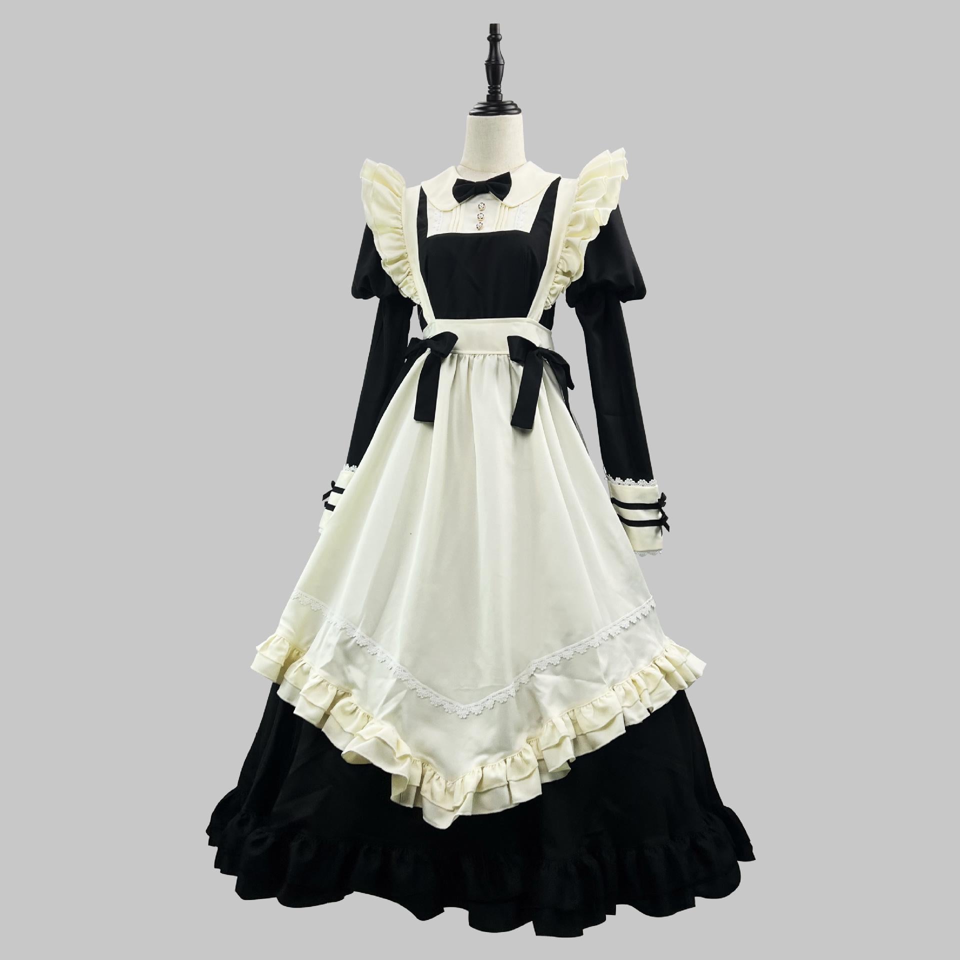 Maid Outfit Plus Size Maid Dress Long Lolita Cafe Cute Japanese 4XL Lolita Dress