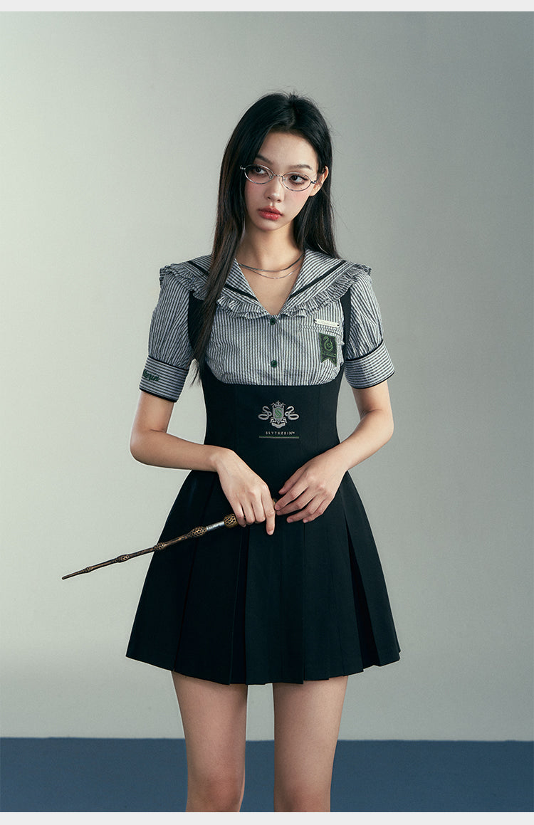 Academic Department Skirt Set Joint Fish Bone Waist Strap College Style Suit Academy Style