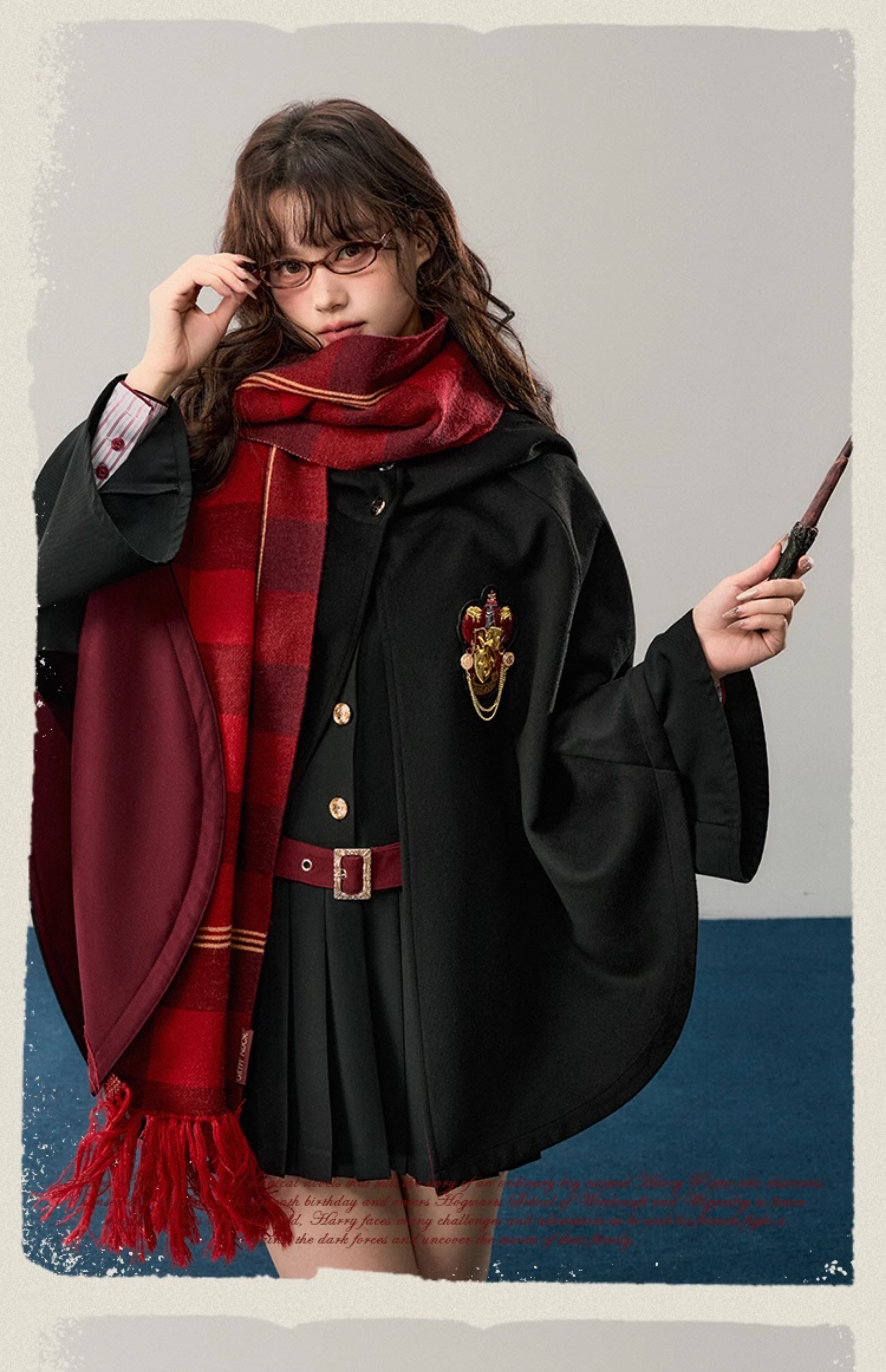 Academic Department Genuine Joint Hooded Woolen Loose Cloak Shawl Academy of Magic
