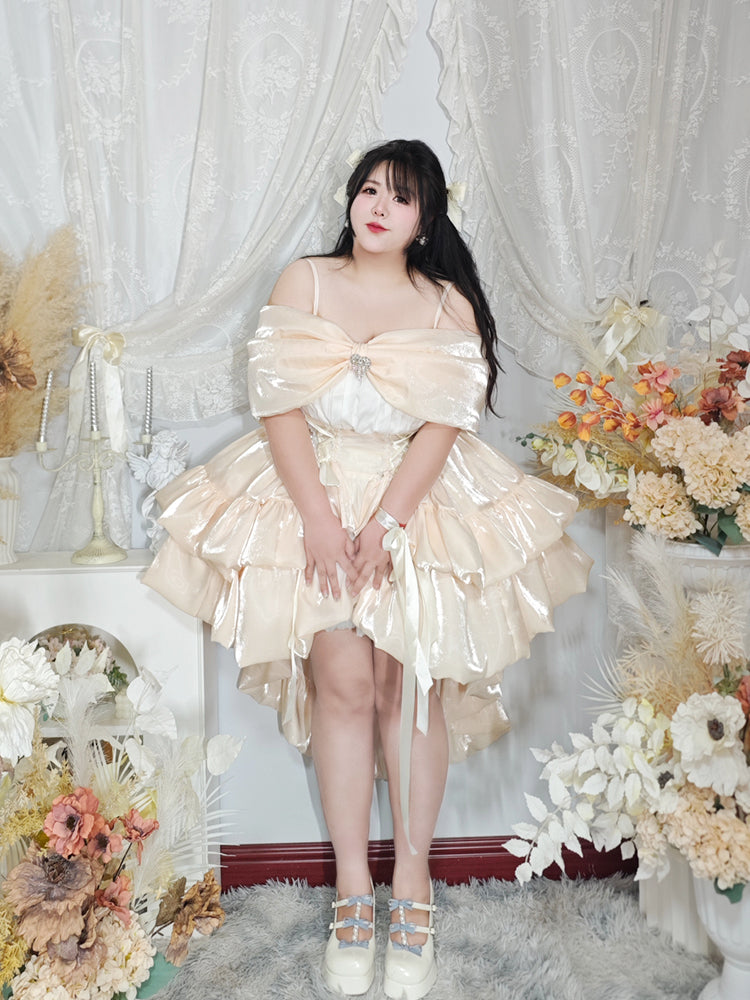 4XL Lolita Plus Size Sailor Sweet Japanese School Uniform Inspire Outfit with Ruffled Collar One Piece Dress