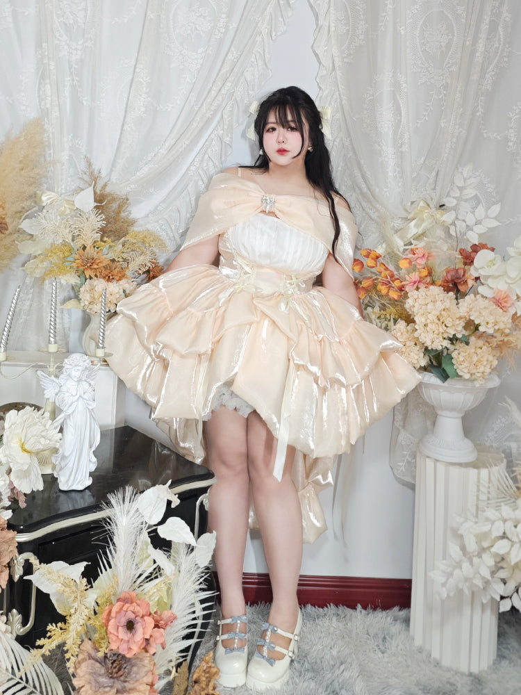 4XL Lolita Plus Size Sailor Sweet Japanese School Uniform Inspire Outfit with Ruffled Collar One Piece Dress