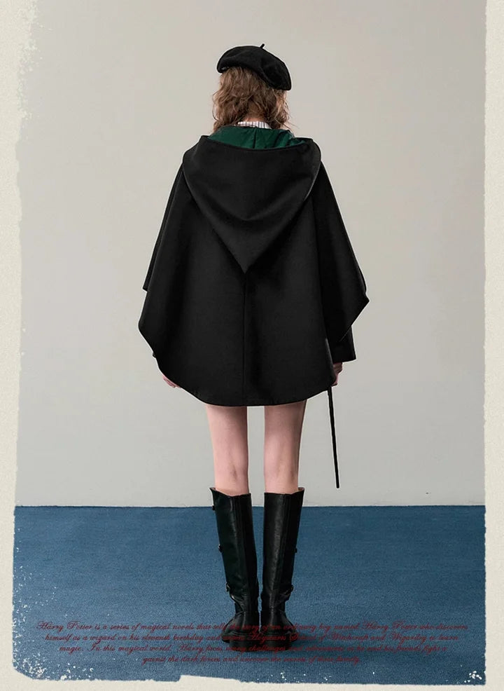 Academic Department Genuine Joint Hooded Woolen Loose Cloak Shawl Academy of Magic