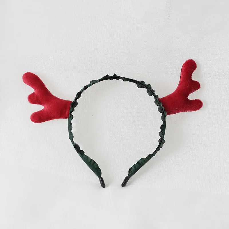 Antlers Headband Lolita Dark Red Christmas Hairpin Headgear Hair Accessories Elk Ears KC