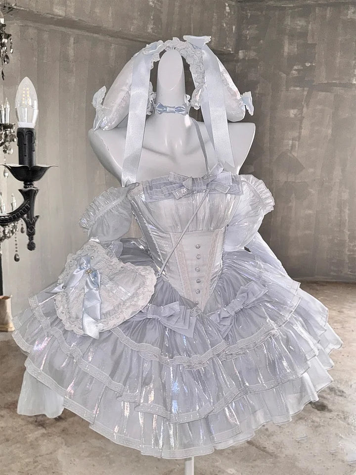 Baby Blue Lolita Outfit Princess Dress Ballet Style Fairy Wedding Dresses Ball Gown Prom Dresses