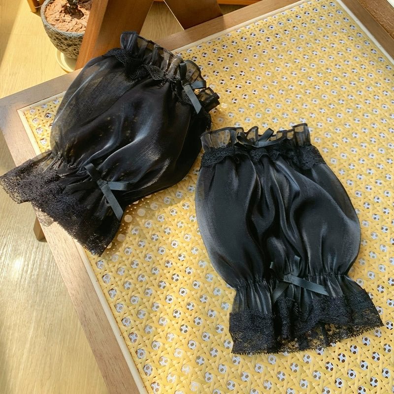 Black Gothic Lolita JSK OP Dress Lace Cake Skirt Dress