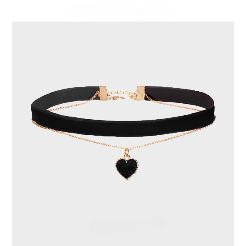 Black Velvet Collar Women's Neckband Clavicle Chain Necklace Lolita Neck Accessories Neck Ring