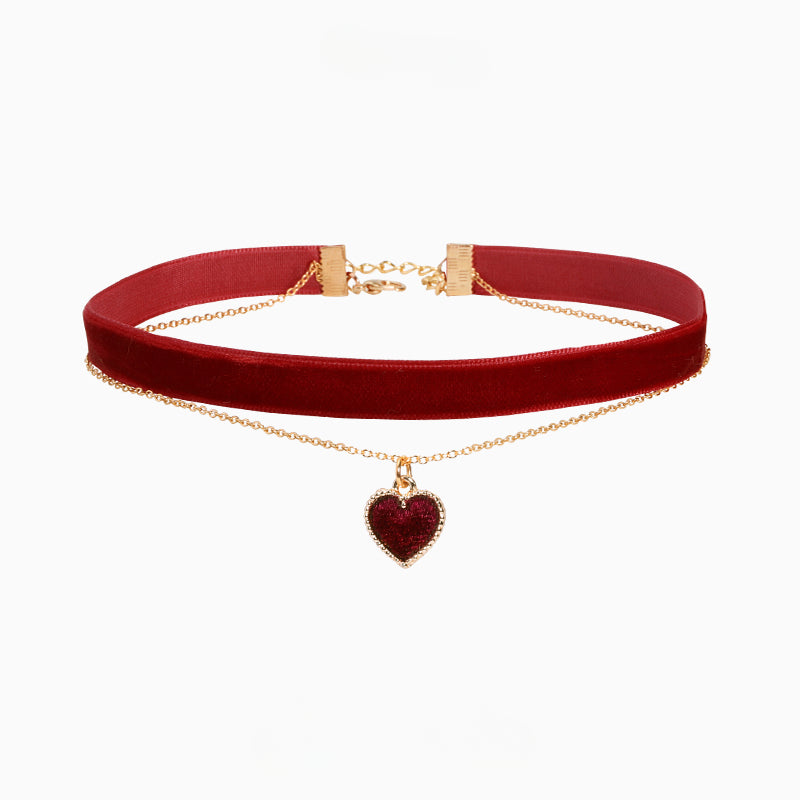Black Velvet Collar Women's Neckband Clavicle Chain Necklace Lolita Neck Accessories Neck Ring