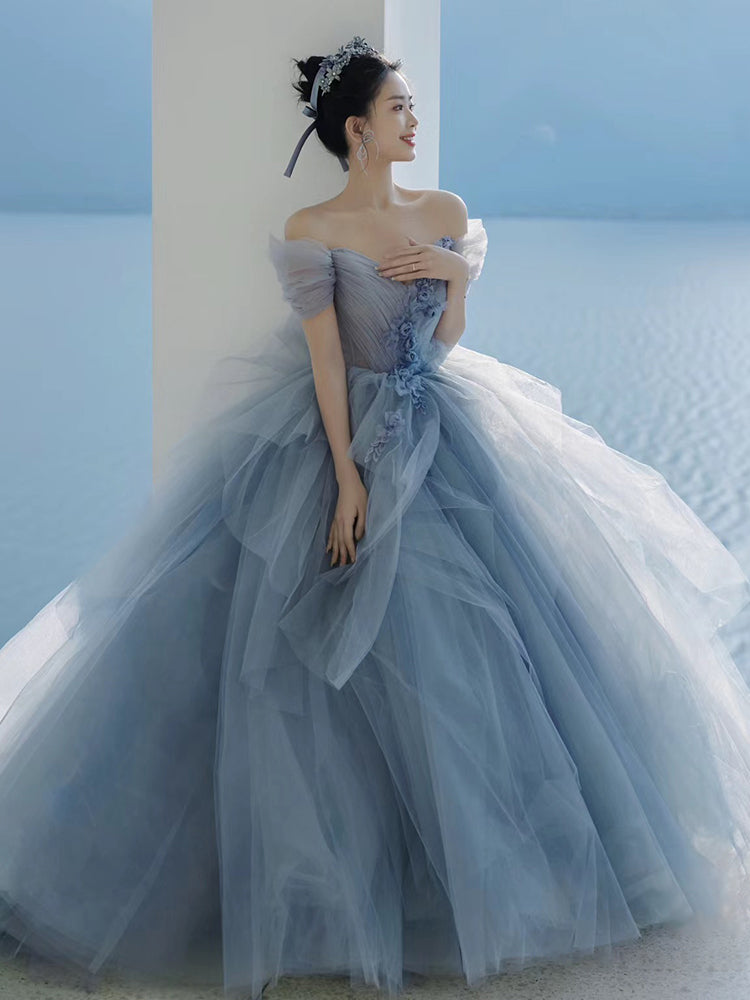 Hime Lolita Blue Evening Light Luxury High-end French Casual Light Lolita