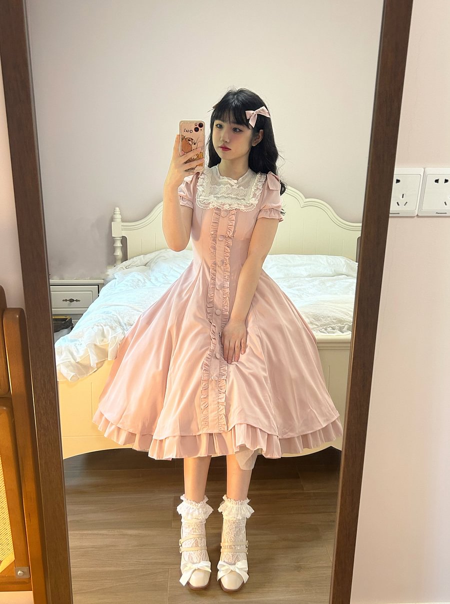 Classic Lolita Long Dress Elegant and Vintage Lolita OP