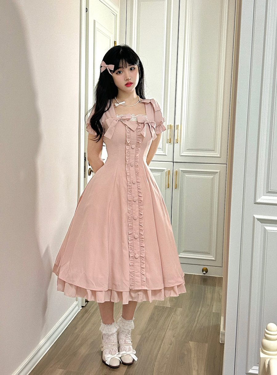 Classic Lolita Long Dress Elegant and Vintage Lolita OP