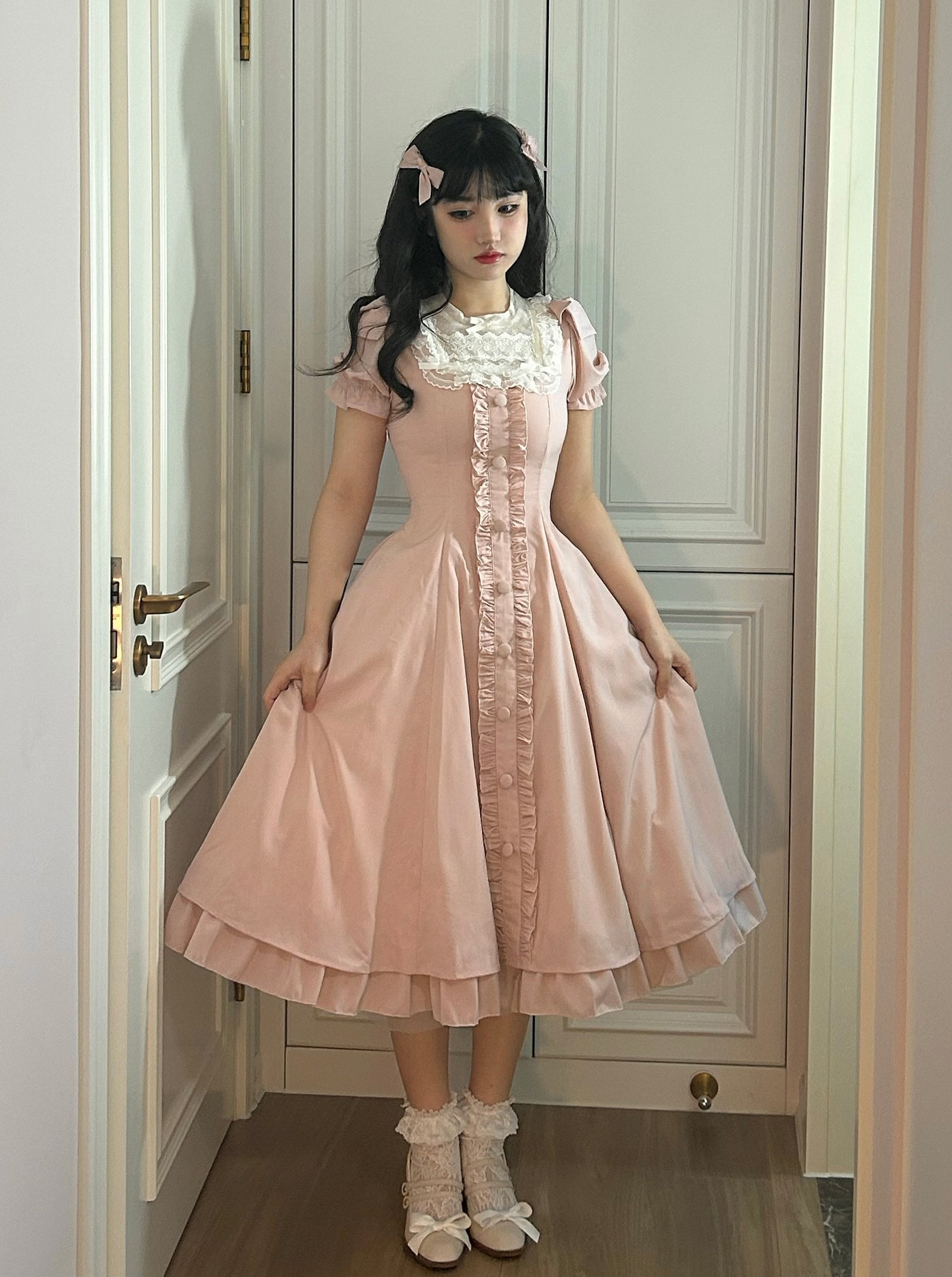 Classic Lolita Long Dress Elegant and Vintage Lolita OP