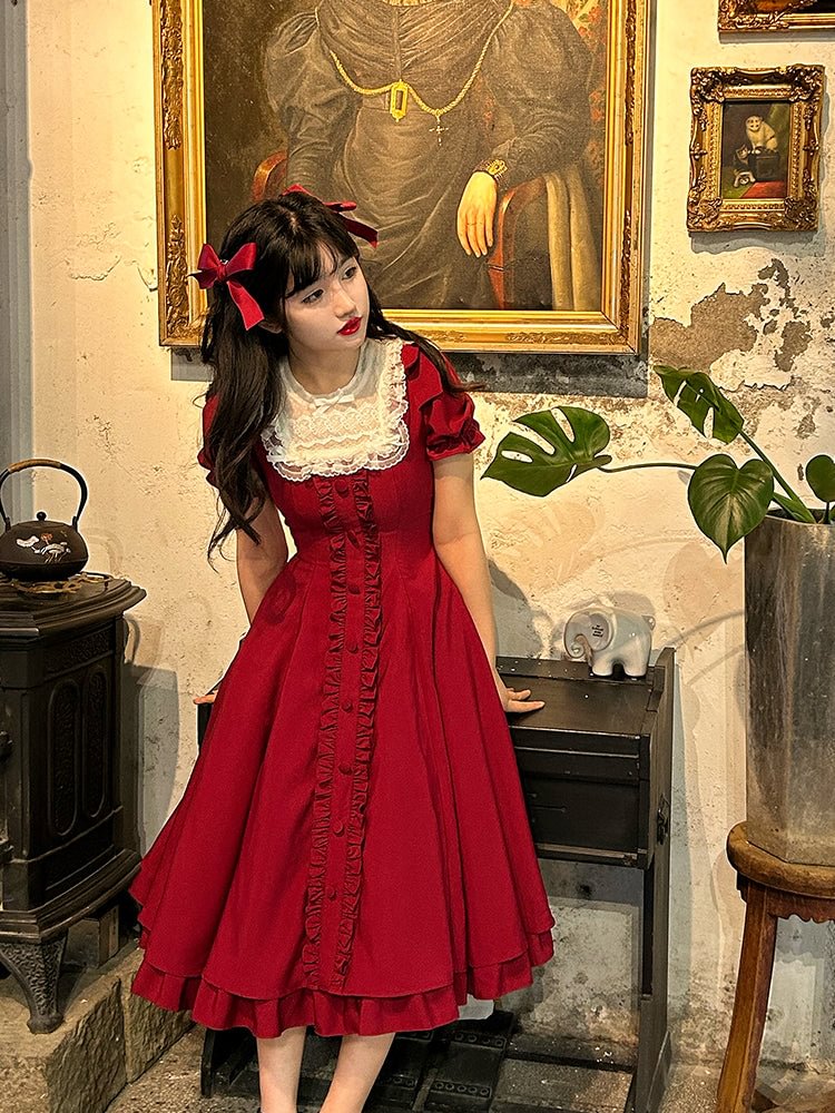 Classic Lolita Long Dress Elegant and Vintage Lolita OP