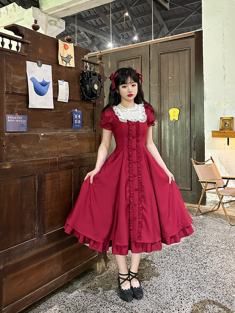 Classic Lolita Long Dress Elegant and Vintage Lolita OP