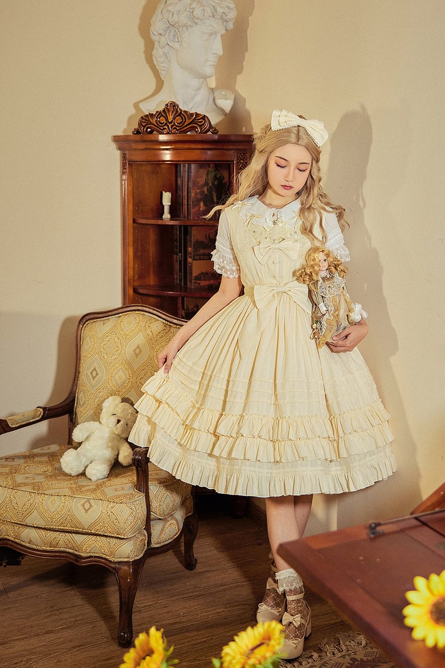 Classic Lolita Summer Lolita JSK Multicolor Dress Purple Pink Yellow Dress