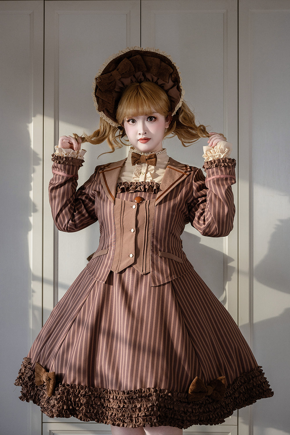 [Pre]Classic Lolita Sweet Chocolate Dress Earth-Tone Lolita Fashion Daily Autumn Suspender Dress