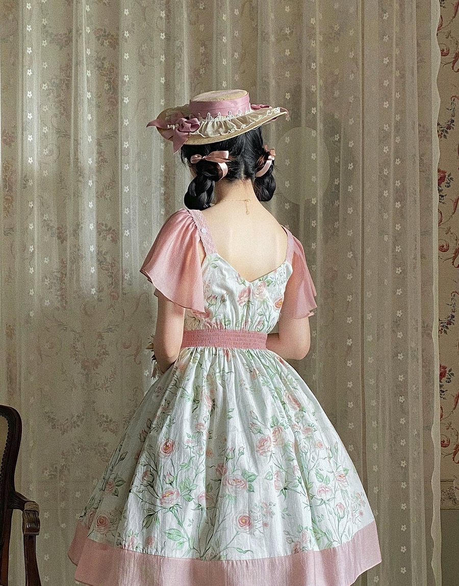 Classic Lolita Sweet Green Rustic Lolita OP Dress for Summer