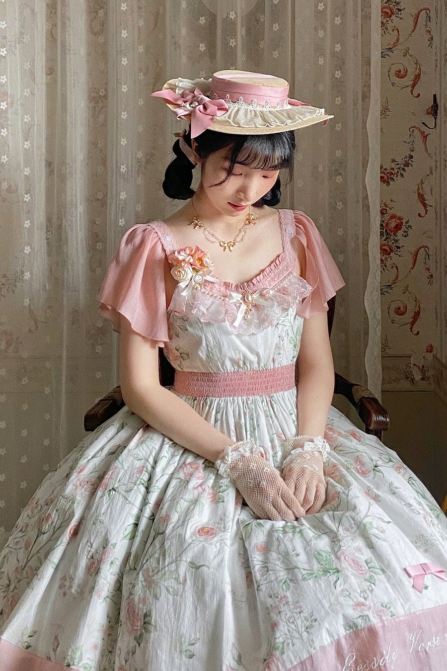 Classic Lolita Sweet Green Rustic Lolita OP Dress for Summer