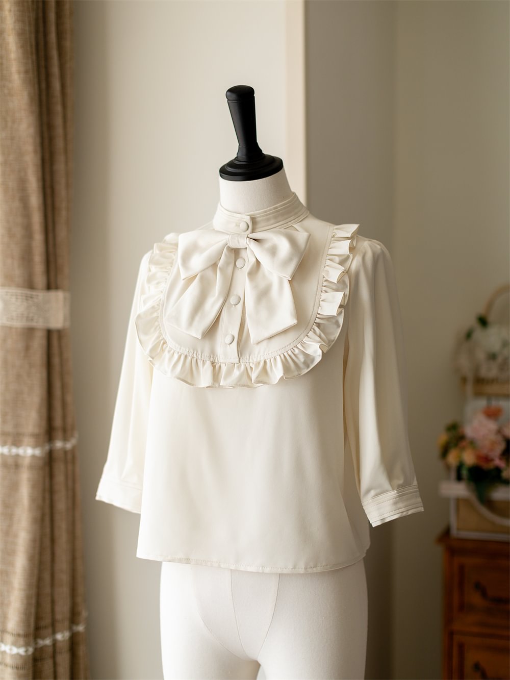 Classic Pastoral Vintage Print Shirt Skirt Elegant Jacquard Daily Lolita Lolita Dresses Shirt