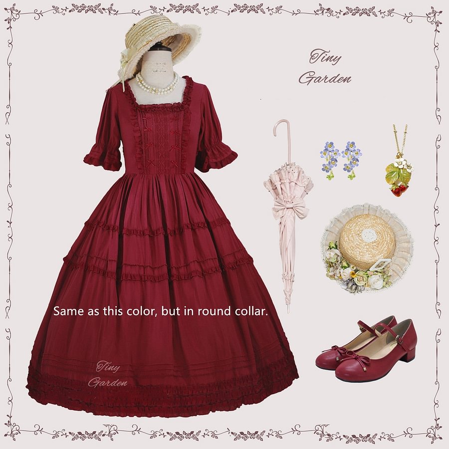 Classic Vintage French Elegant Purple Lolita OP Short Sleeve Dresses