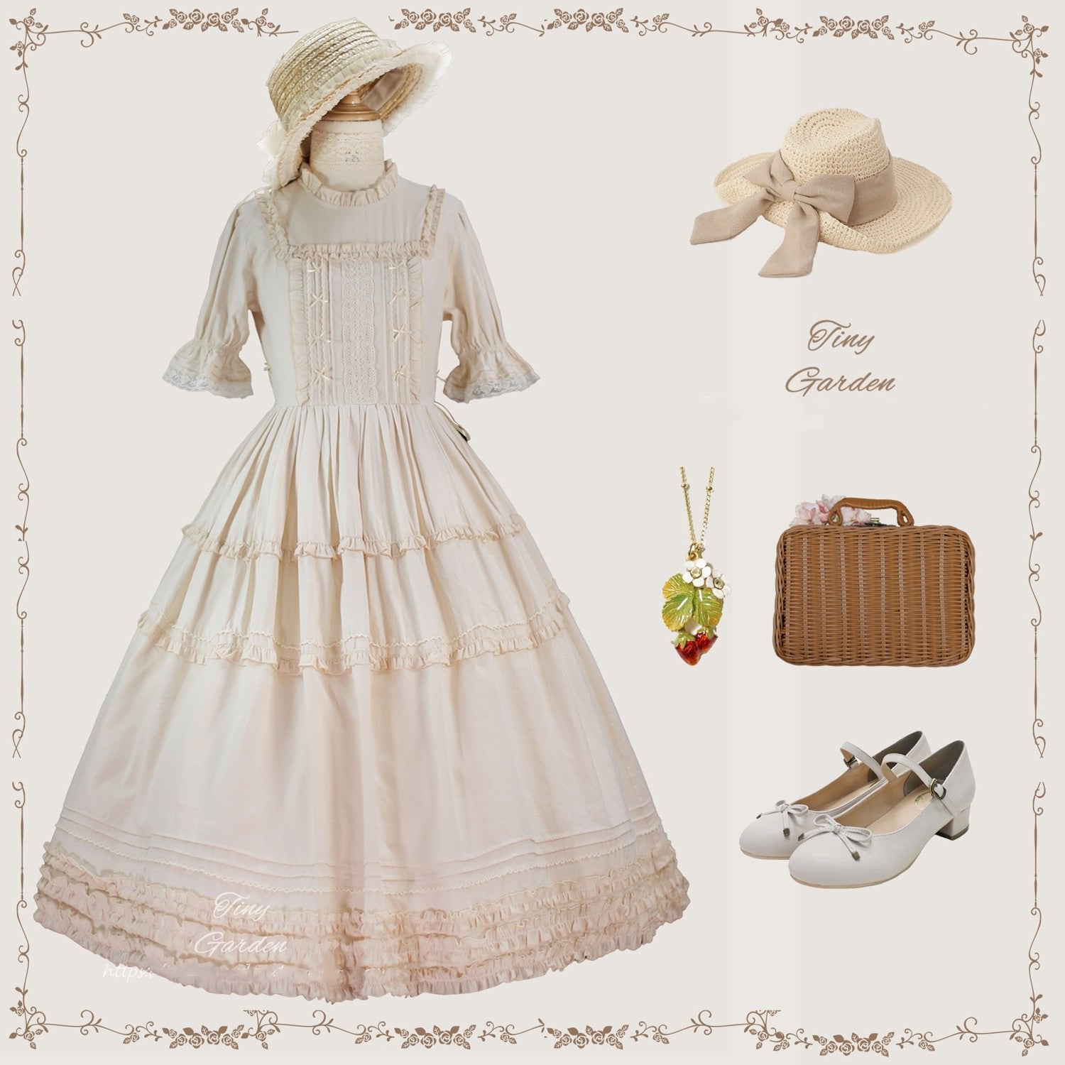 Classic Vintage French Elegant Purple Lolita OP Short Sleeve Dresses