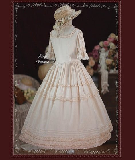 Classic Vintage French Elegant Purple Lolita OP Short Sleeve Dresses