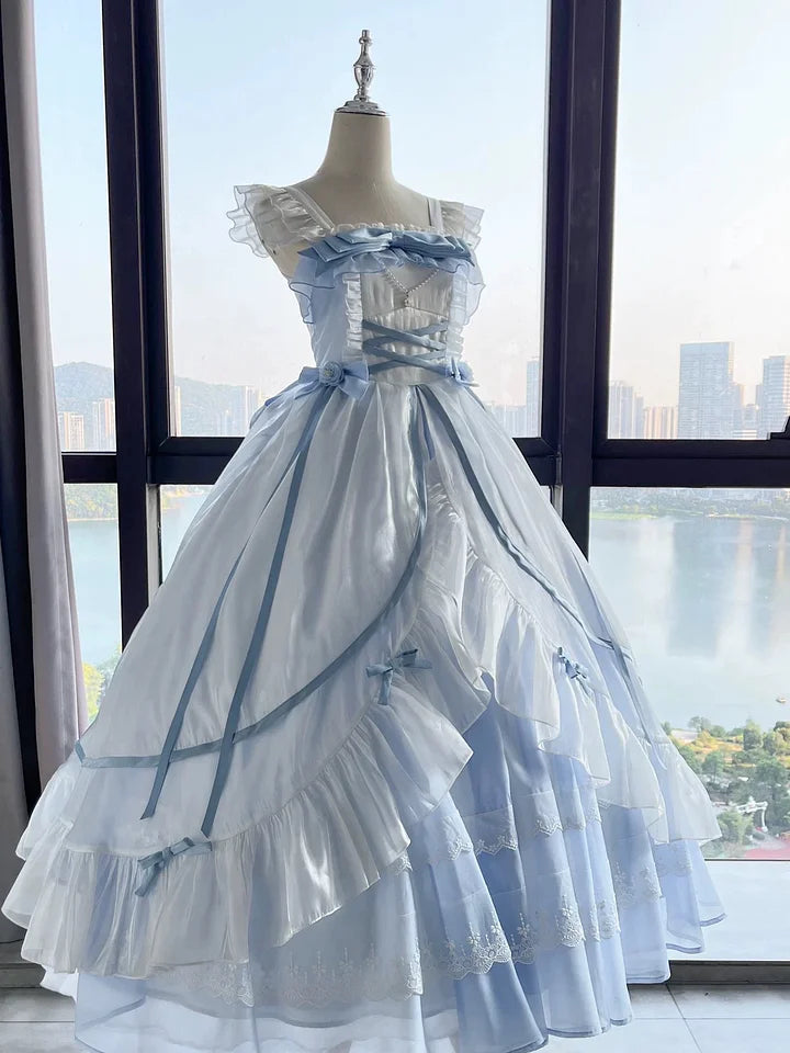 Elegant Fairy Princess Dress Birthday Prom Dress Ball Gown Black and Red Graduation Ceremony