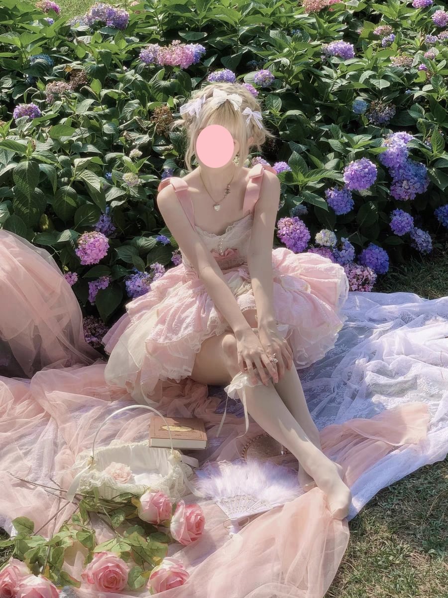 Flower Wedding Color Suspender Dress Ballet Puffy Dress Dress Lolita