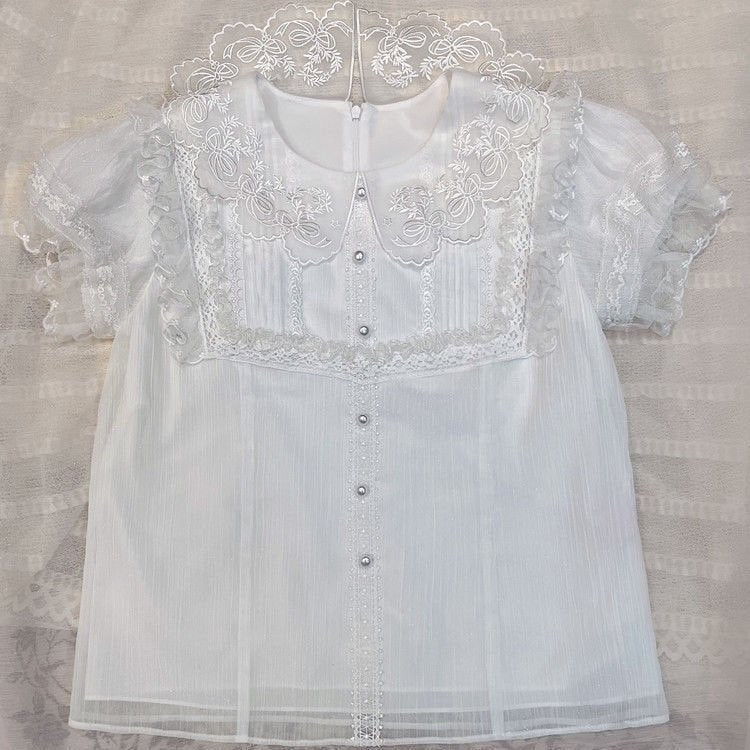 Lolita Blouses Apricot White Gemini Rabbit Matching Lace Inside Spring and Autumn Models