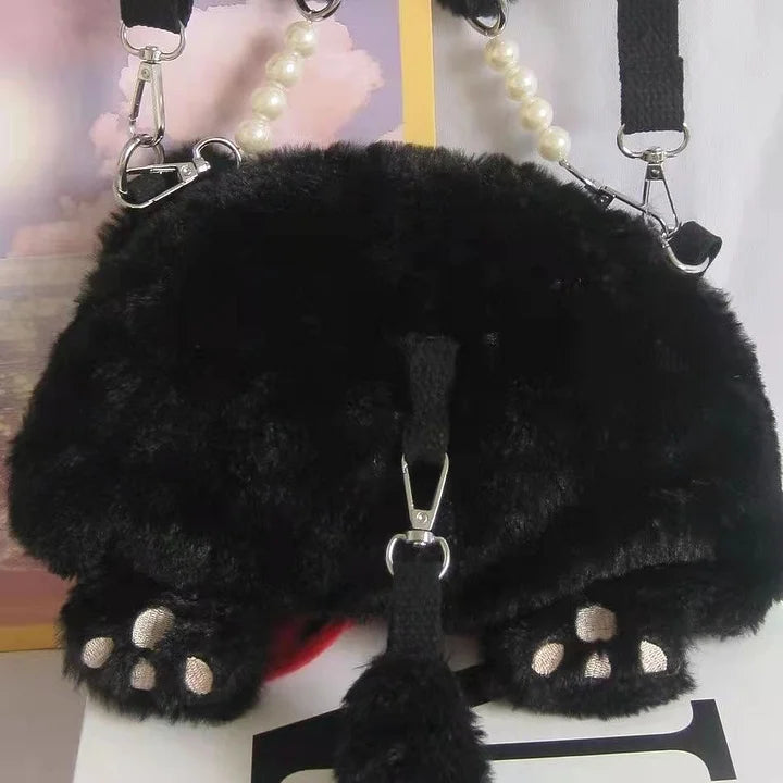 Ghost Cat Cute Plush Shoulder Bag Lolita Sweet Bag For Women