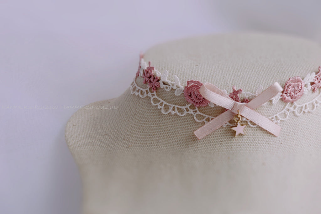 Girl Flower Lolita Japanese Dream Cute Sweet Collar Neck Accessories Women's Neck Accessories