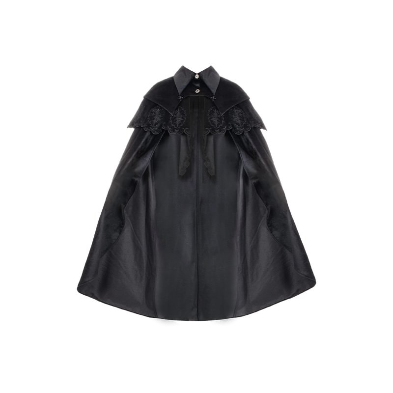 Goth Lolita Embroider Top Black White Fishbone Breast Gemini Autumn/winter Halloween Lolita Dresses