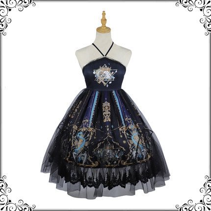 Goth Lolita Plus Size Black Gothic Dark Lace Lolita JSK Black Shirt Long Sleeve Lolita Dresses 3XL Lolita Dress Jumper Skirt