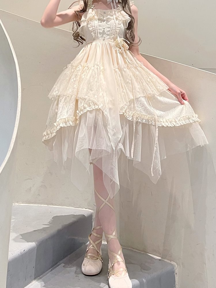 Gothic Black Suspender Dress Daily Dark Classic Simple Lolita Dress Summer