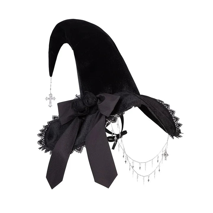 Gothic Lolita Classic Dresses Halloween Costume Magical Girl Daily Autumn Dress Elegant Outfit Witch Hat
