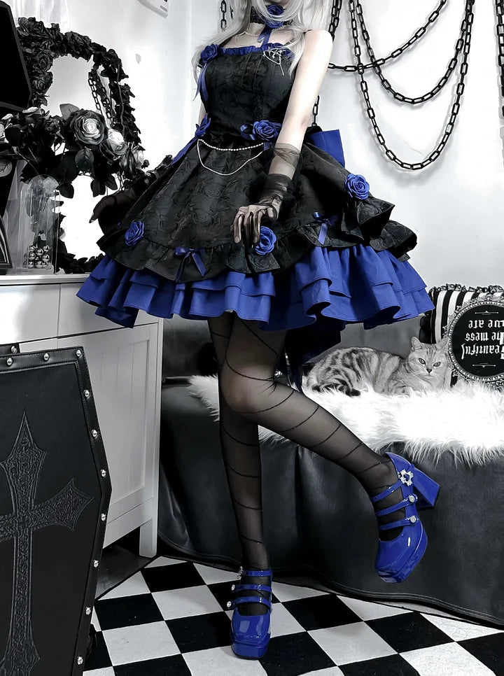 Gothic Lolita Sweet Rose Dresses Princess Ball Gown for Homecoming