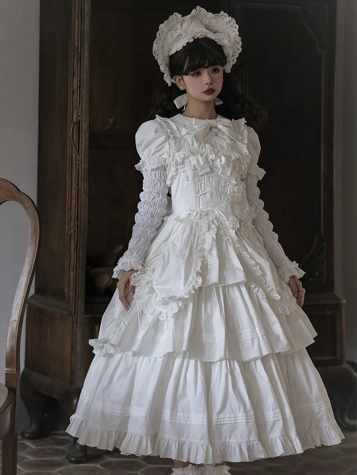 Gothic Subculture Halloween JSK Dress Red and Black Layer Long Lolita