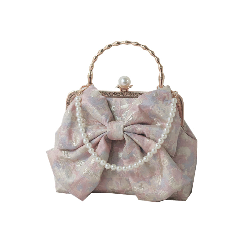 Lolita Bags Handmade Original Bow Mermaid Ji Cute Lolita Bag Pearl Gold