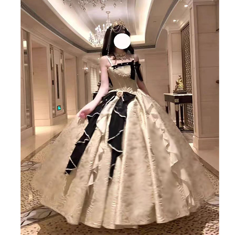 Hime Lolita Lolita Dress High-end Light Luxury Birthday Party Lolita Princess Dress Graduation Ceremony Birthday Party  One Piece Dress