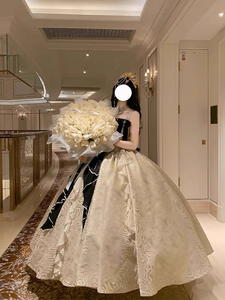 Hime Lolita Lolita Dress High-end Light Luxury Birthday Party Lolita Princess Dress Graduation Ceremony Birthday Party  One Piece Dress