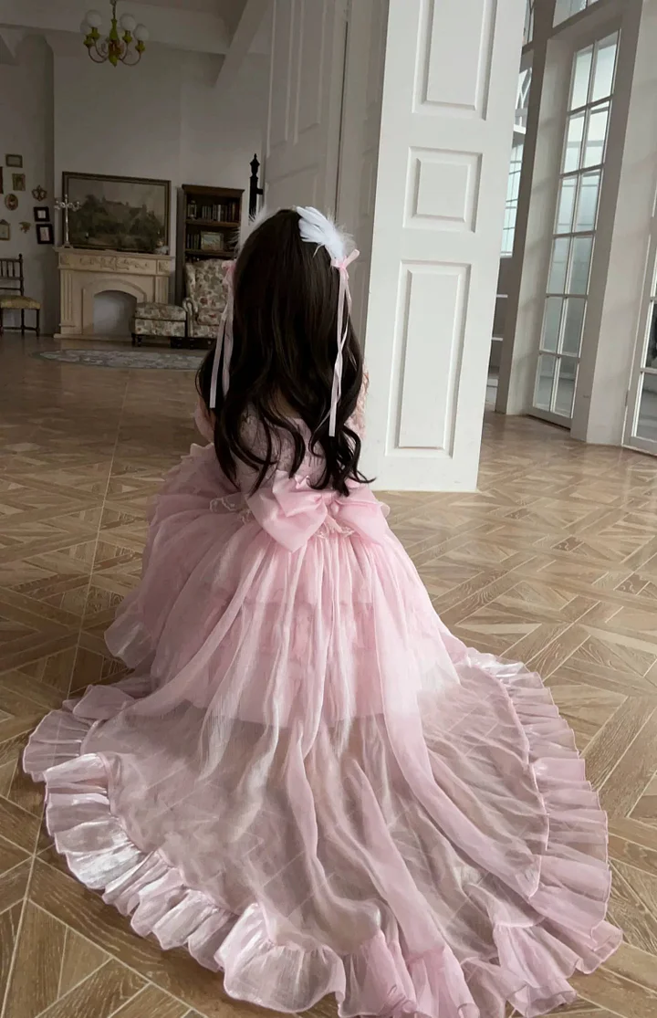 Hime Lolita Wedding Lolita Sweet Organza Lolita Pink White JSK Summer Princess Suspender Dress