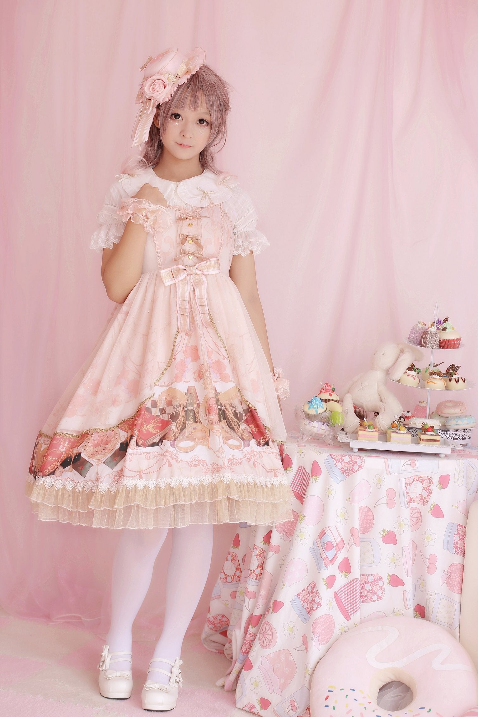 Light Pink Sweetheart Cute Sleeveless JSK OP Lolita Dress