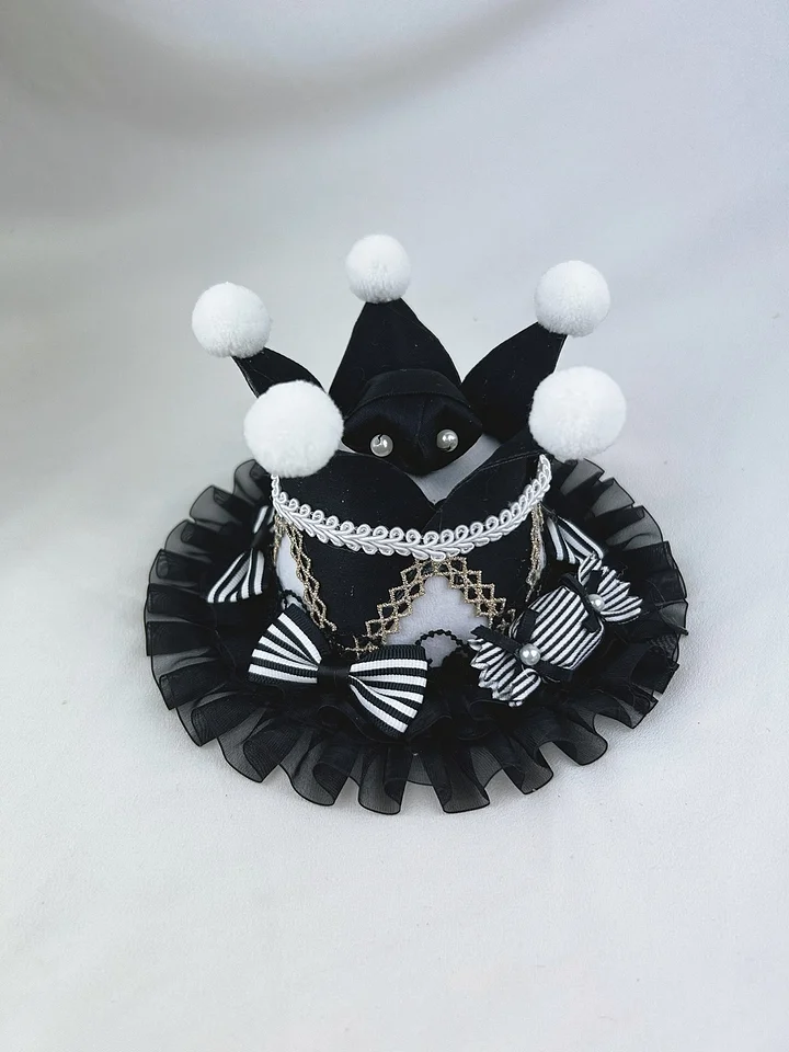 Lolita Accessories Black Lolita Hair Accessories Clown Hat Hat Headgear Lolita Star Hairpin Headwear and Accessories