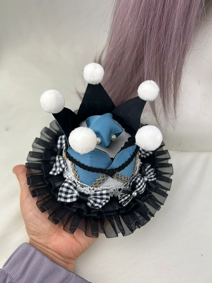 Lolita Accessories Black Lolita Hair Accessories Clown Hat Hat Headgear Lolita Star Hairpin Headwear and Accessories