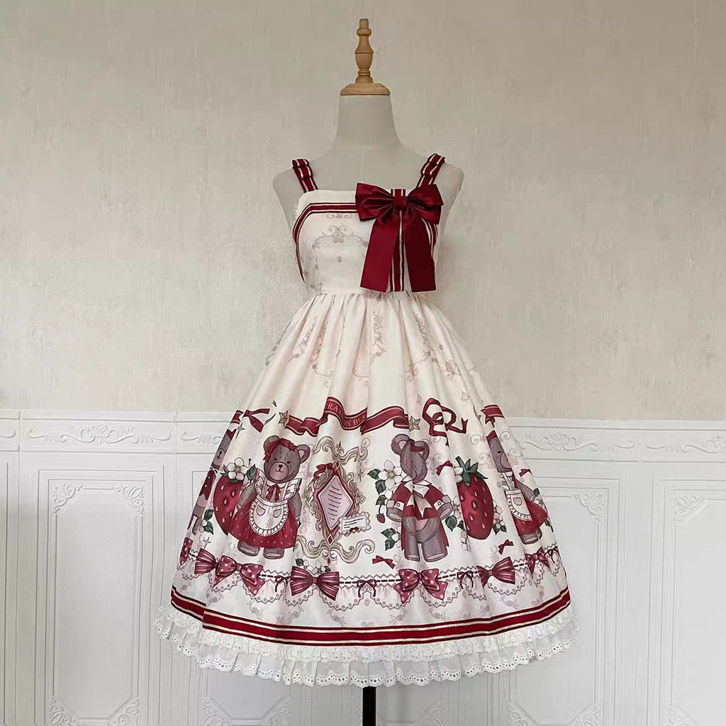 Lolita Coat Winter Two Piece Outfit Sweet Dress with Outerwear Holiday Set