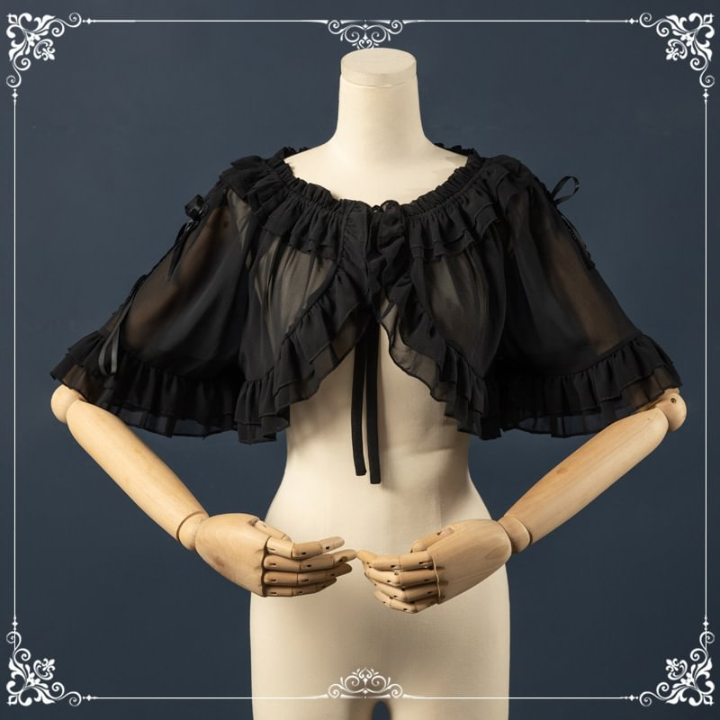Lolita White Chiffon Shawl Summer Coat