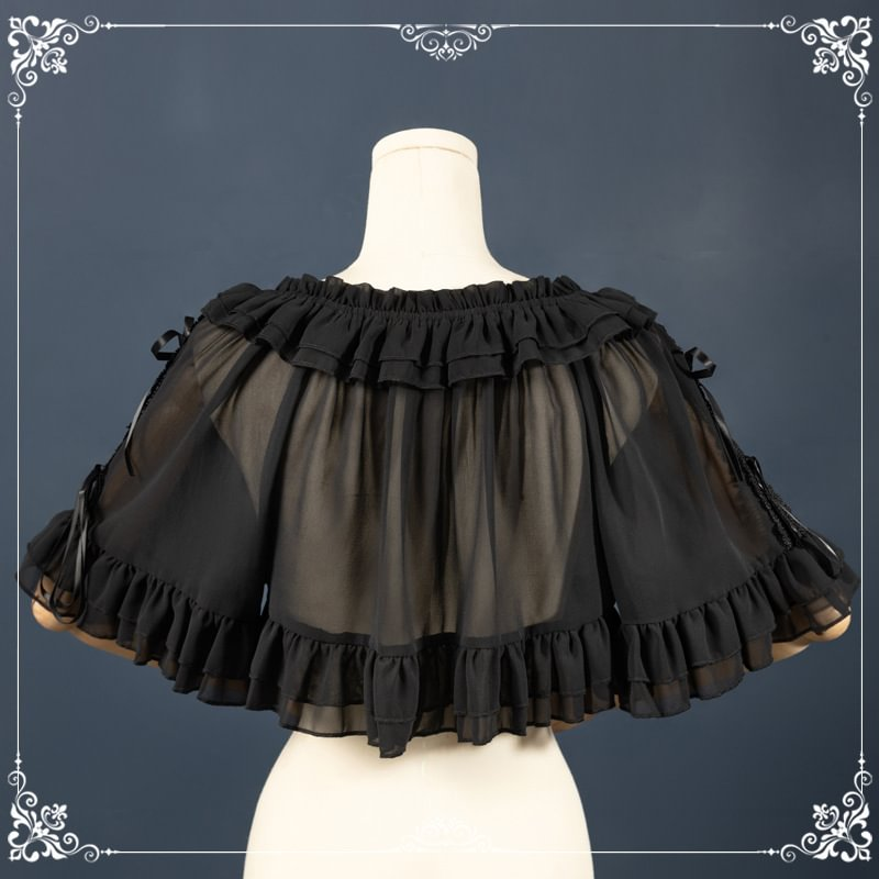 Lolita White Chiffon Shawl Summer Coat